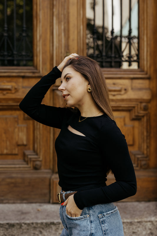 Longsleeve Basic Czarne