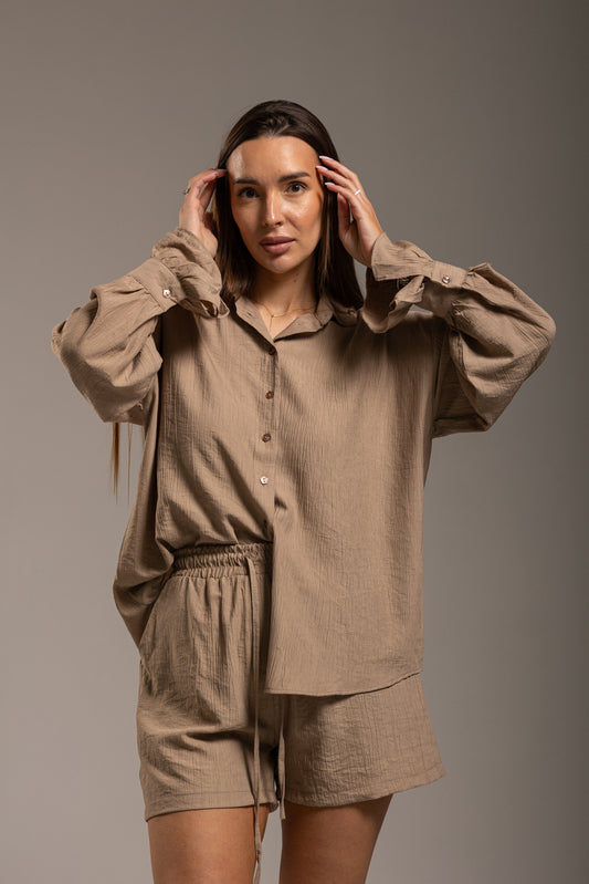 Komplet szorty koszula